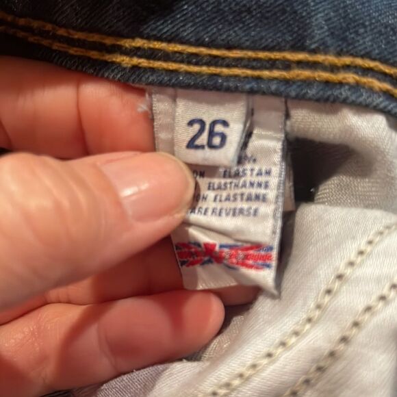 Hudson Mid Rise Bootcut Denim Jeans - Medium Wash with Fading and Whiskering. 26 - Picture 5 of 11